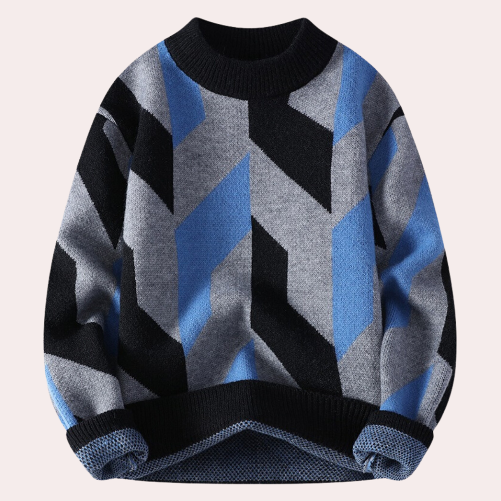 Leroux - Stijlvolle gebreide casual herensweater voor de zomer
