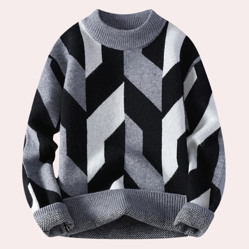Leroux - Stijlvolle gebreide casual herensweater voor de zomer