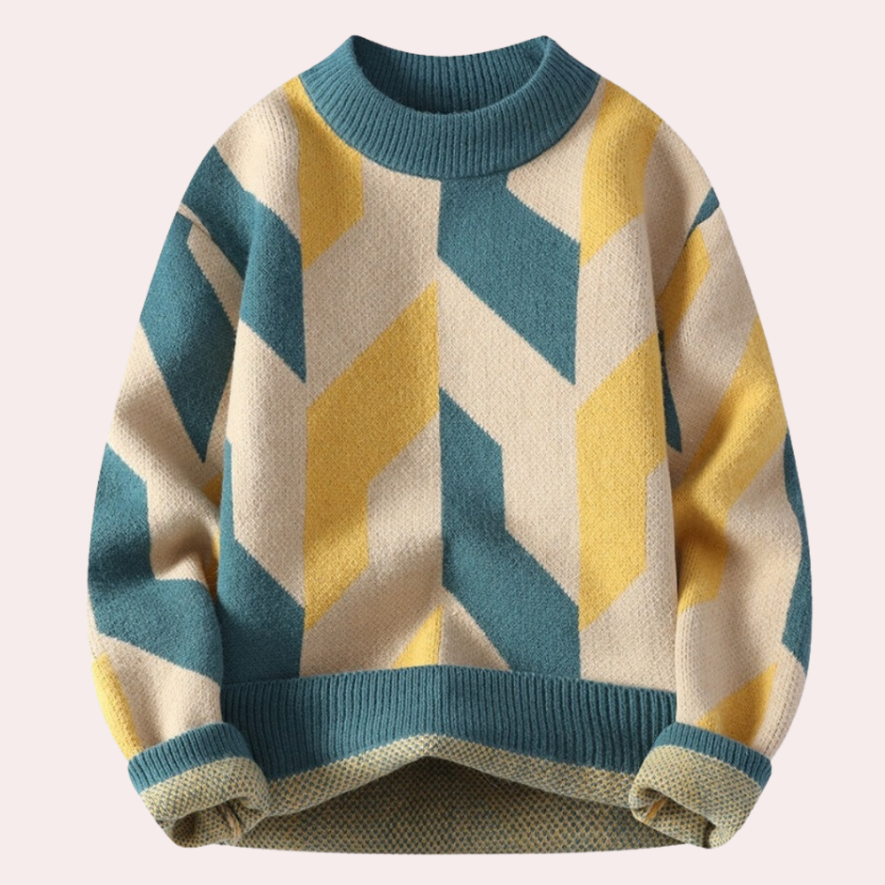 Leroux - Stijlvolle gebreide casual herensweater voor de zomer