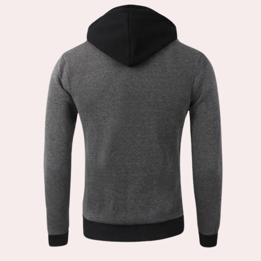 Gaspar - Sportieve zomer herenhoodie met rits
