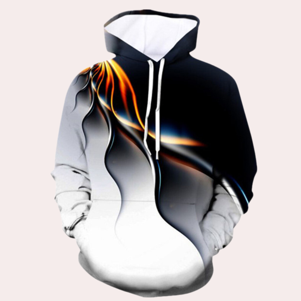 Lenci - Trendy Lichtafdruk Zomer Hoodie voor Mannen