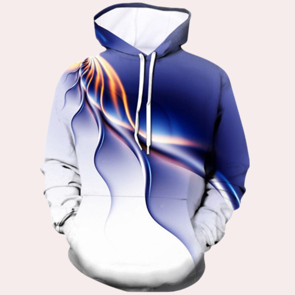 Lenci - Trendy Lichtafdruk Zomer Hoodie voor Mannen
