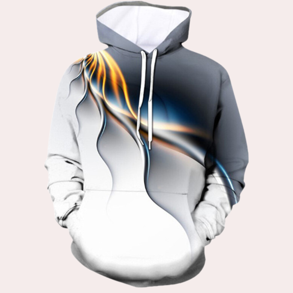 Lenci - Trendy Lichtafdruk Zomer Hoodie voor Mannen