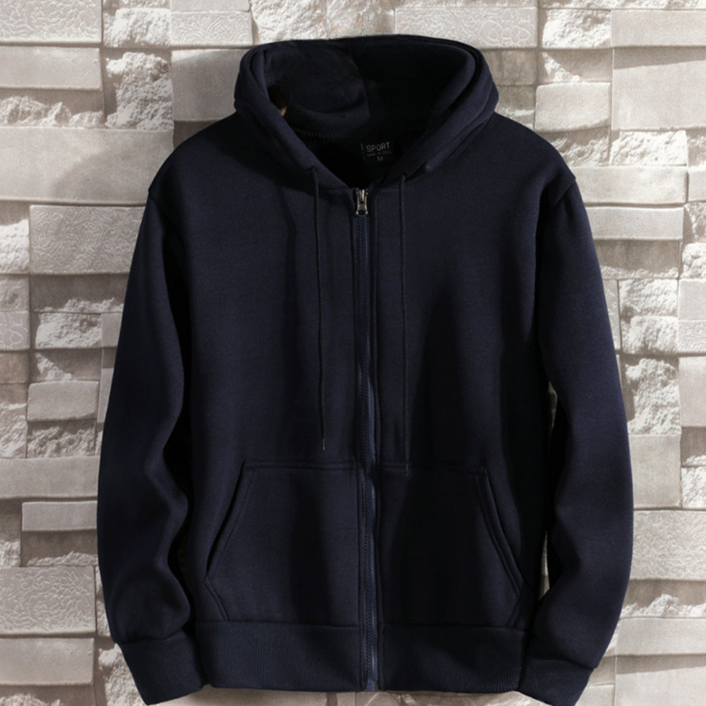 Lorand - Comfortabele Zomer Hoodie met rits voor heren