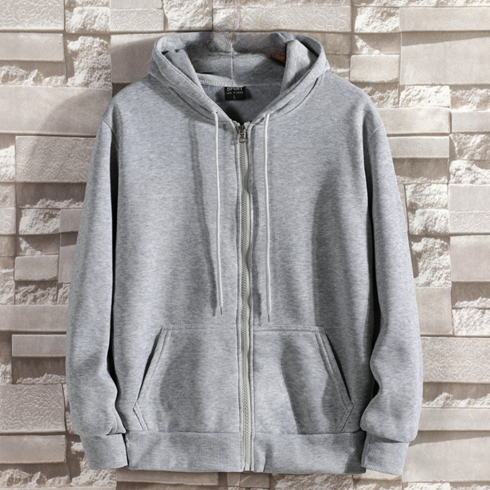Lorand - Comfortabele Zomer Hoodie met rits voor heren