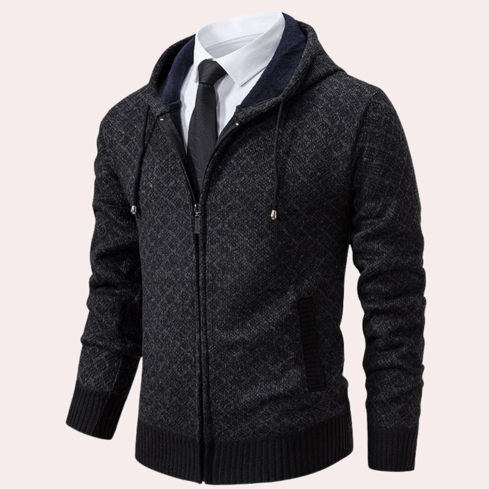 KEKOA - Comfortabel Gebreid Herenvest met Capuchon voor de Lente en Zomer