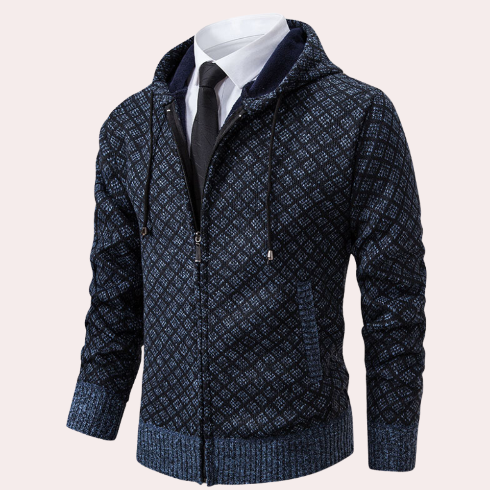 KEKOA - Comfortabel Gebreid Herenvest met Capuchon voor de Lente en Zomer