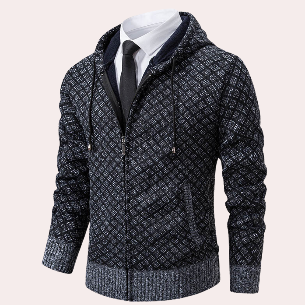 KEKOA - Comfortabel Gebreid Herenvest met Capuchon voor de Lente en Zomer