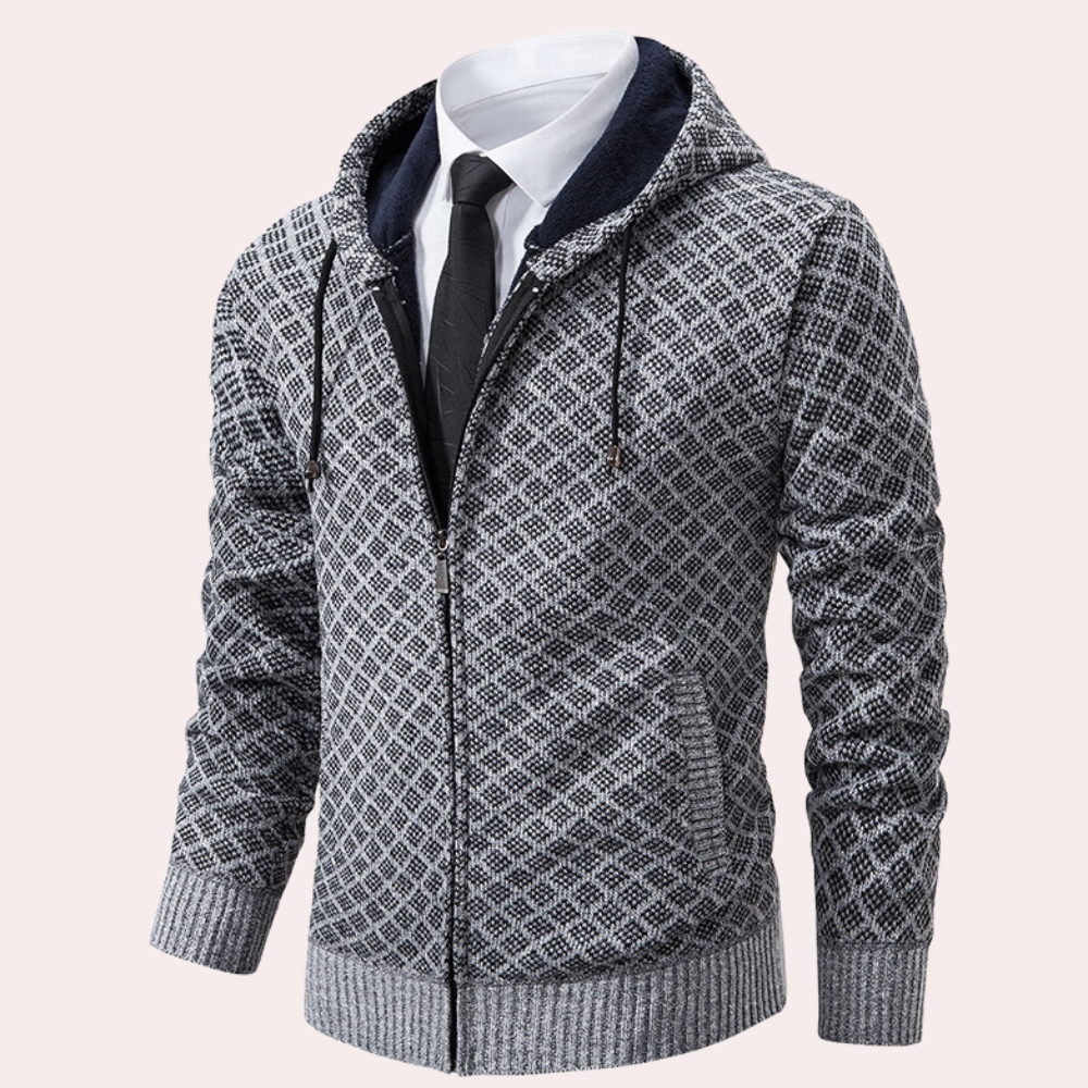 KEKOA - Comfortabel Gebreid Herenvest met Capuchon voor de Lente en Zomer