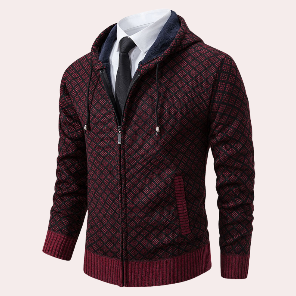 KEKOA - Comfortabel Gebreid Herenvest met Capuchon voor de Lente en Zomer