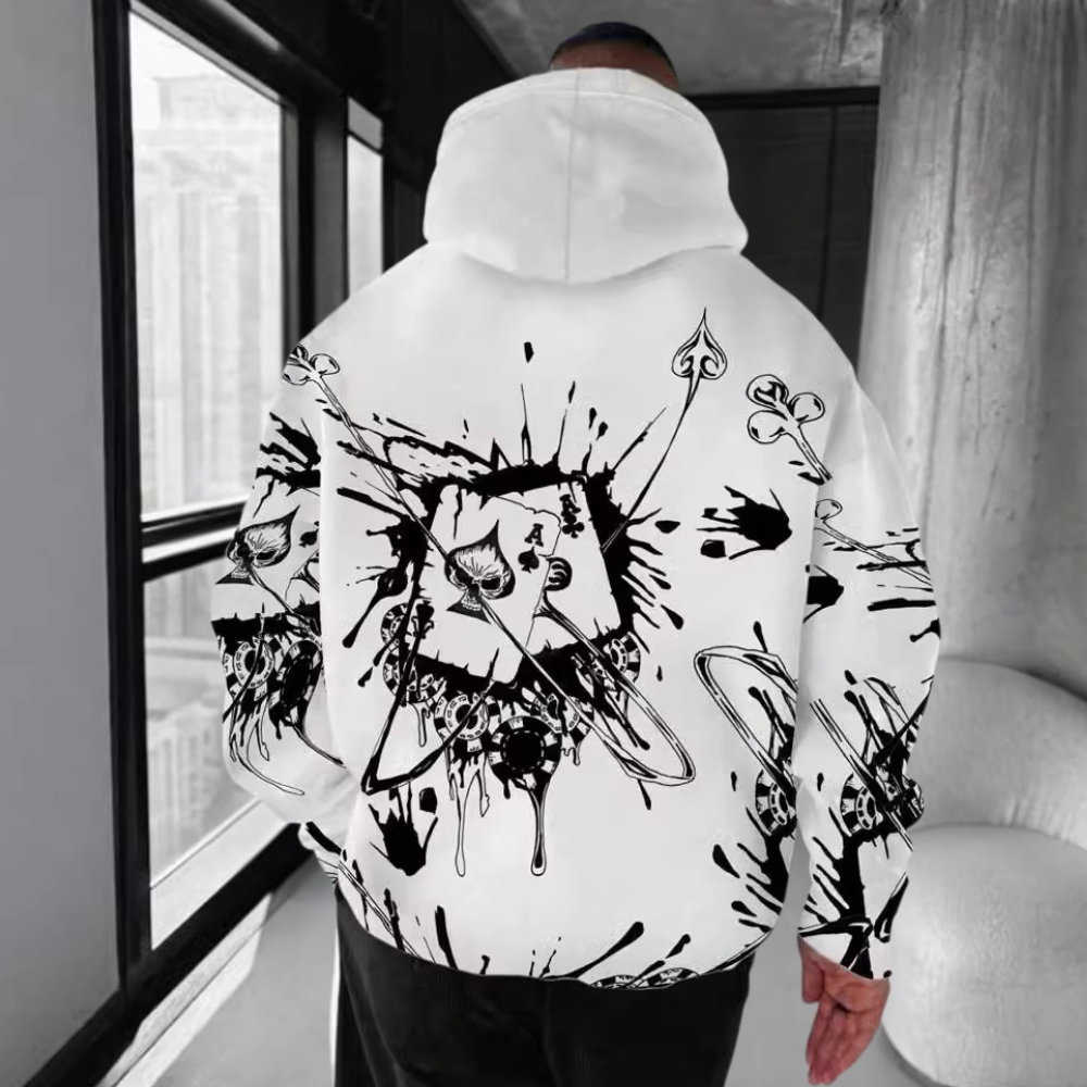 DALE - Lichte Bedrukte Hoodie voor Heren - Zomereditie