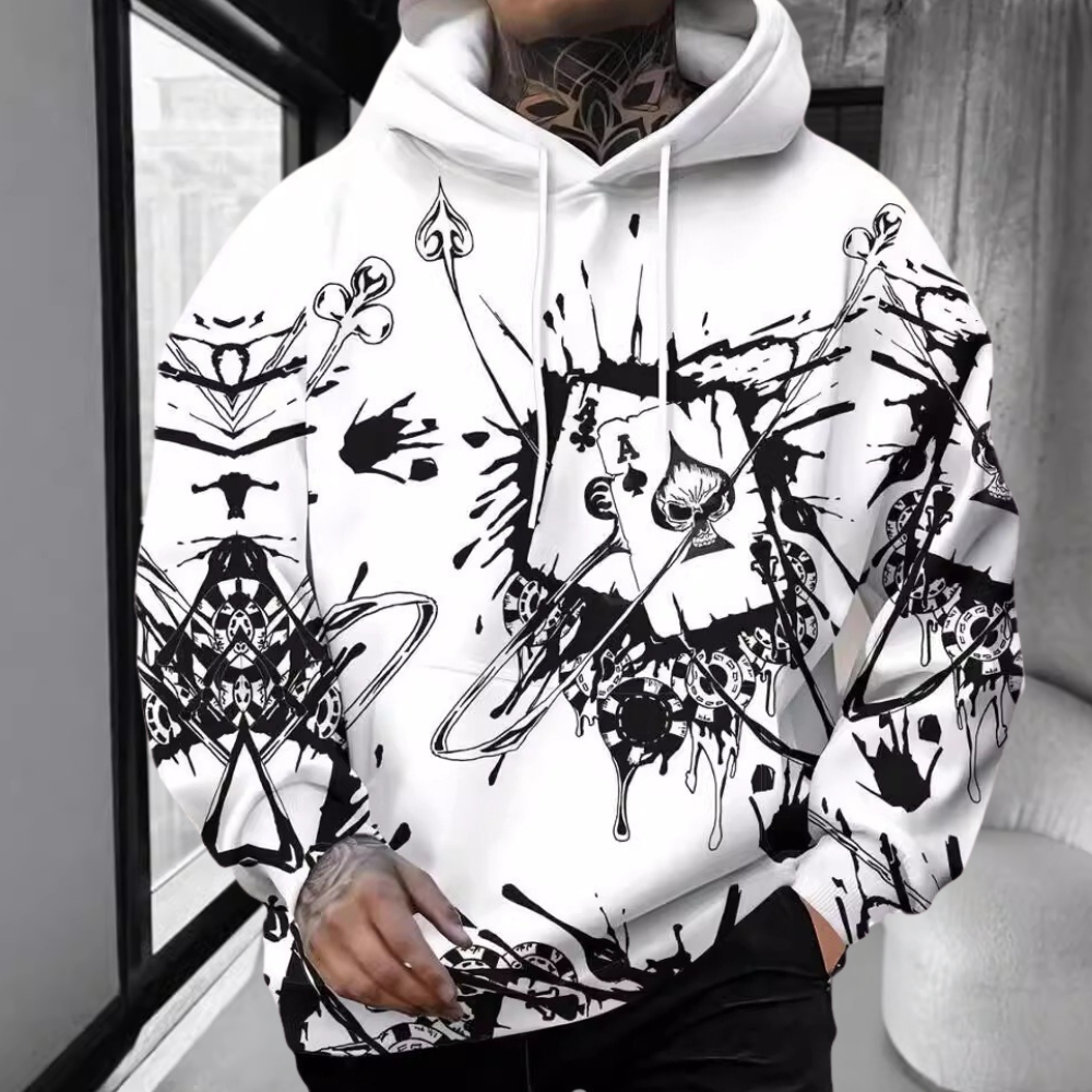 DALE - Lichte Bedrukte Hoodie voor Heren - Zomereditie