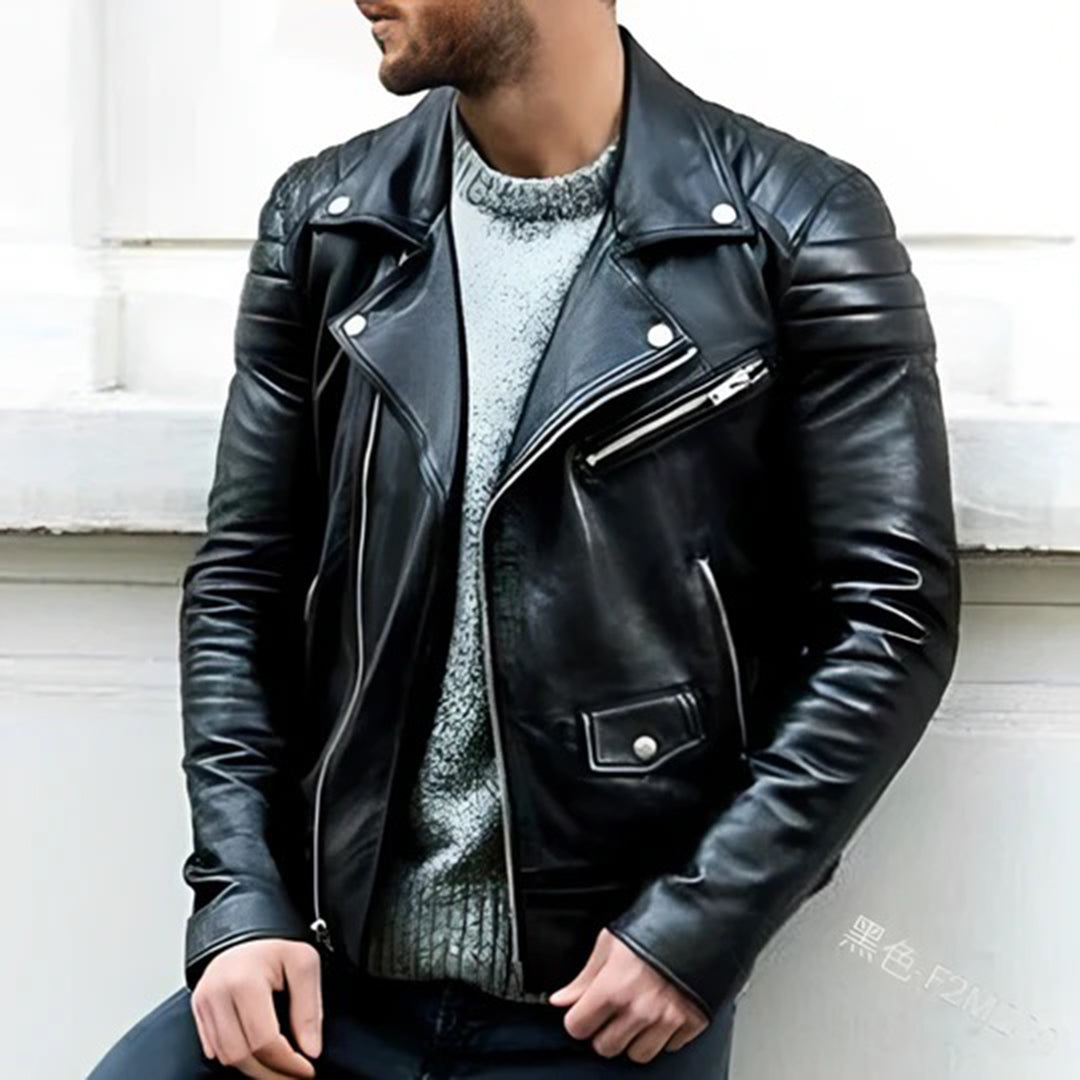 CRUZ - Leren biker jas voor heren - Perfect voor de zomer