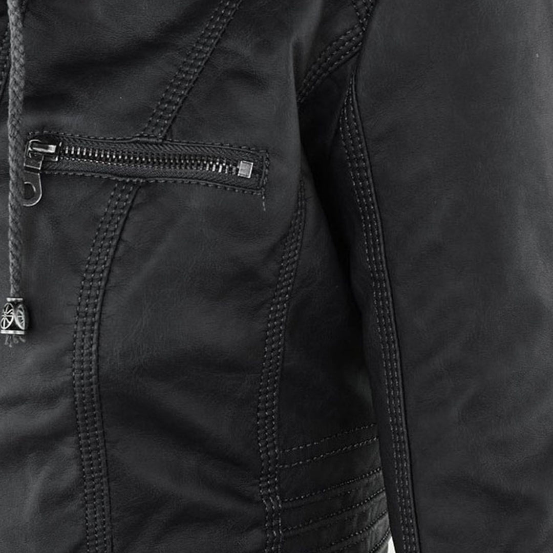 Van Laar Amsterdam™ | Modieuze Leren Jas met Capuchon