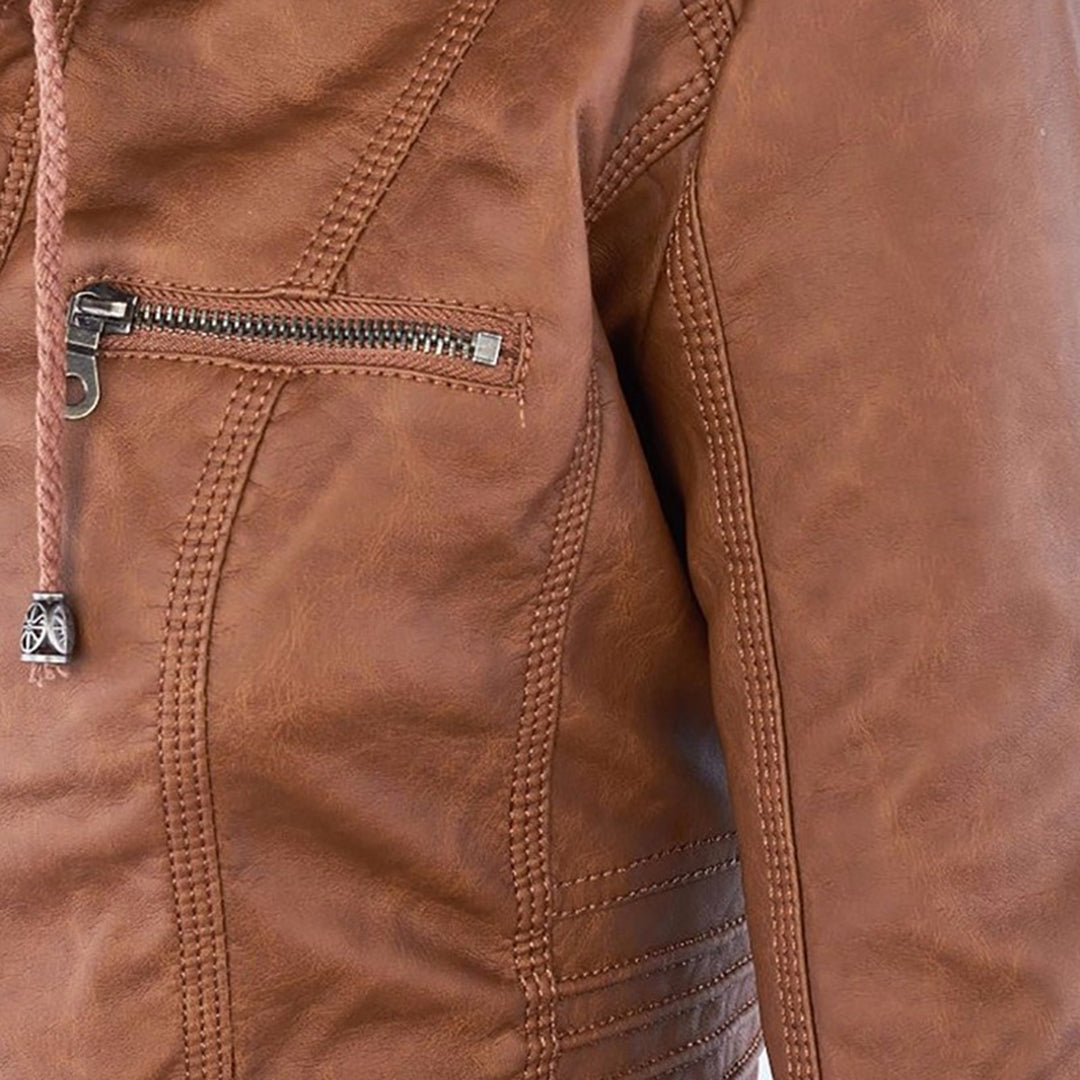 Van Laar Amsterdam™ | Modieuze Leren Jas met Capuchon