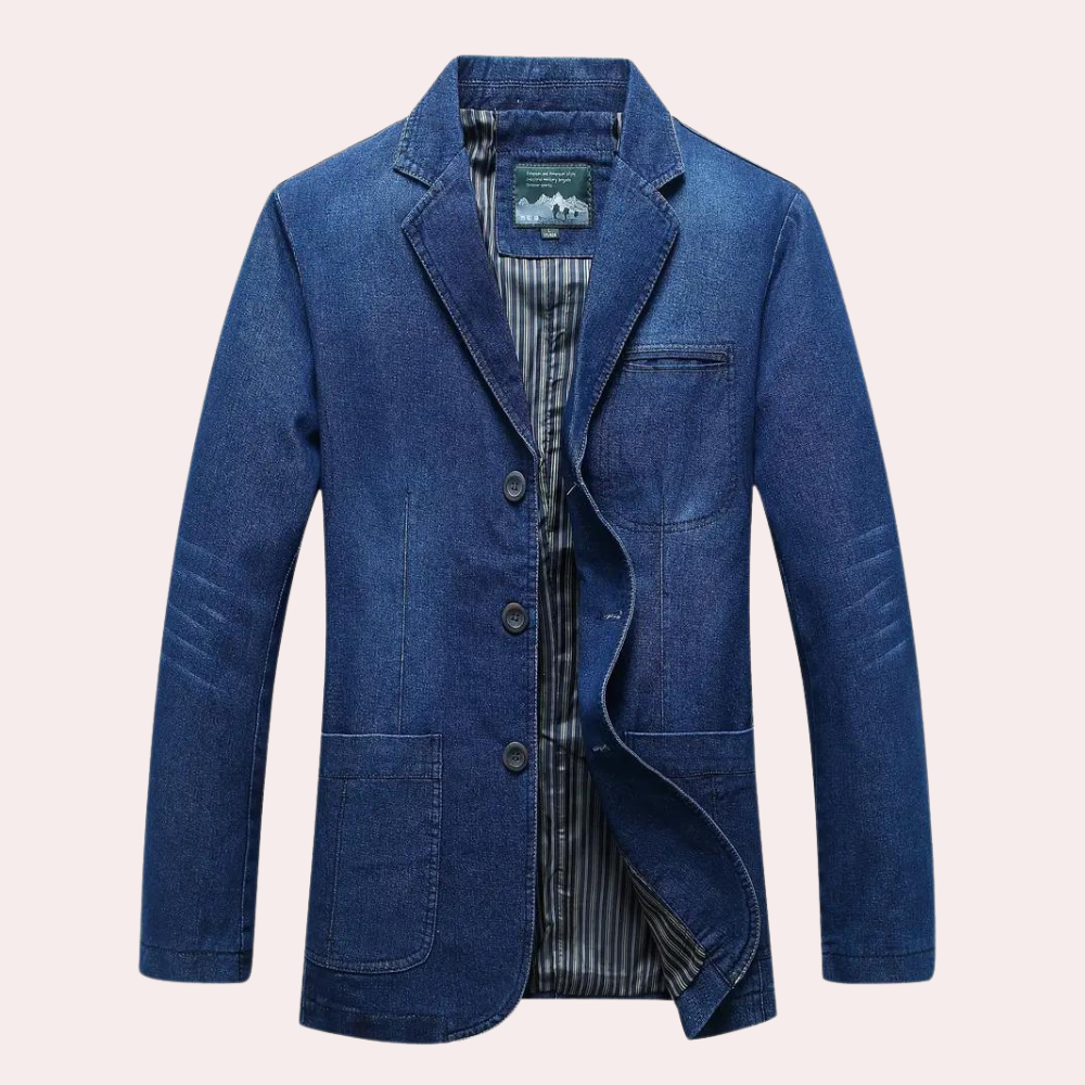 LOGAN - Klassieke Denim blazer voor Heren - Perfect voor de Lente en Zomer