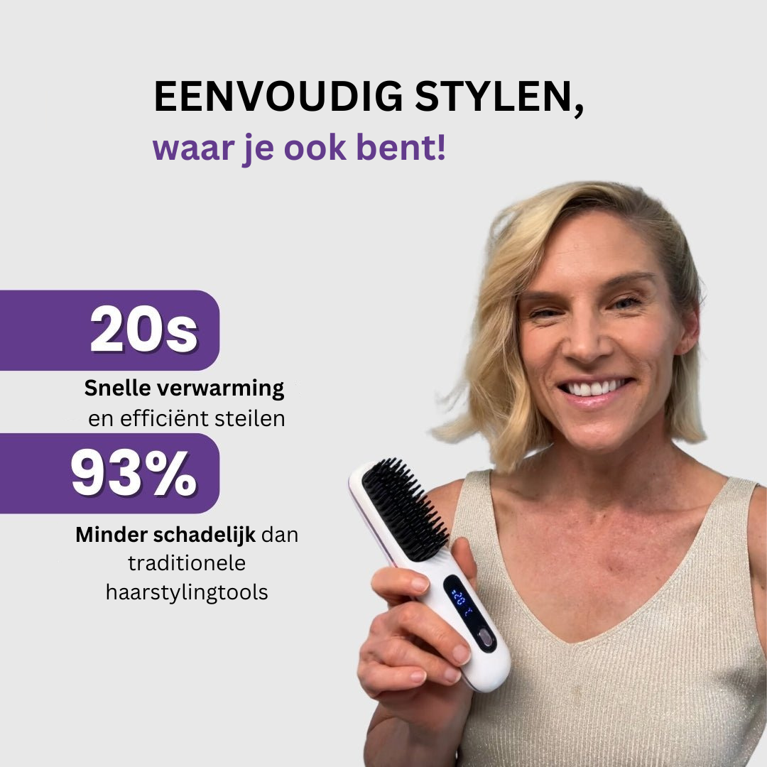 StyleWave draagbare stijltang borstel - GoBrush PRO