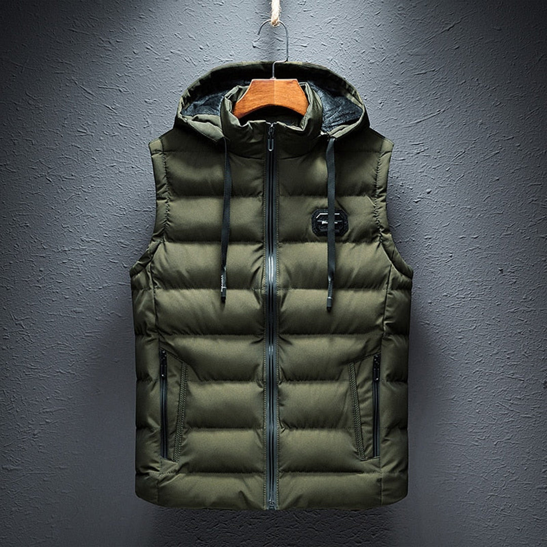 ETTORIO - Lichte lange bodywarmer met capuchon voor heren, perfect voor de zomer
