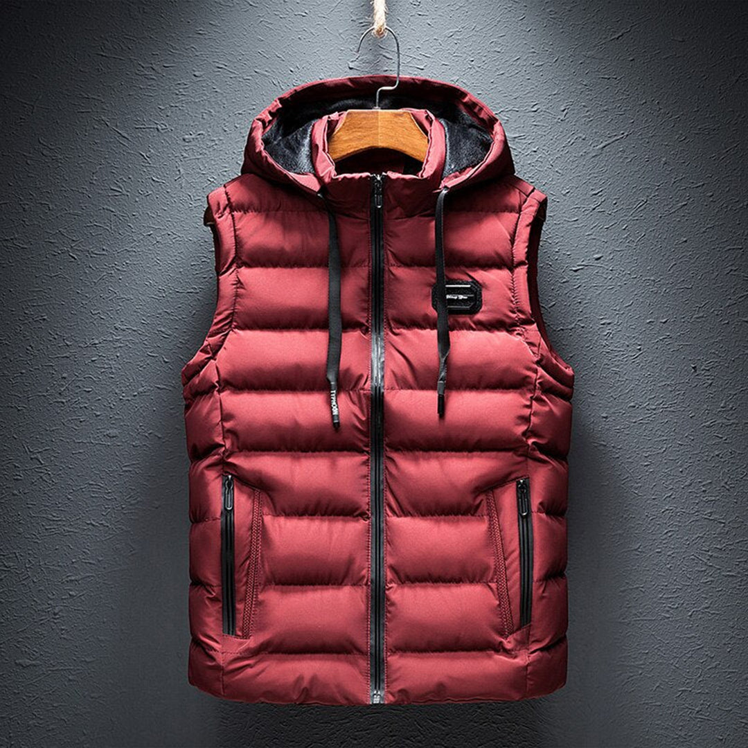 ETTORIO - Lichte lange bodywarmer met capuchon voor heren, perfect voor de zomer