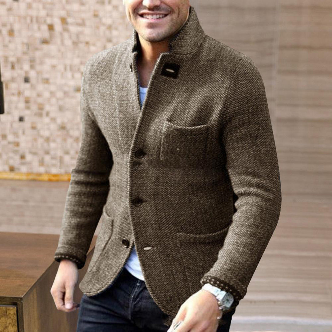 JAXON - Luchtig gebreid vest met knopen voor heren, perfect voor de zomer