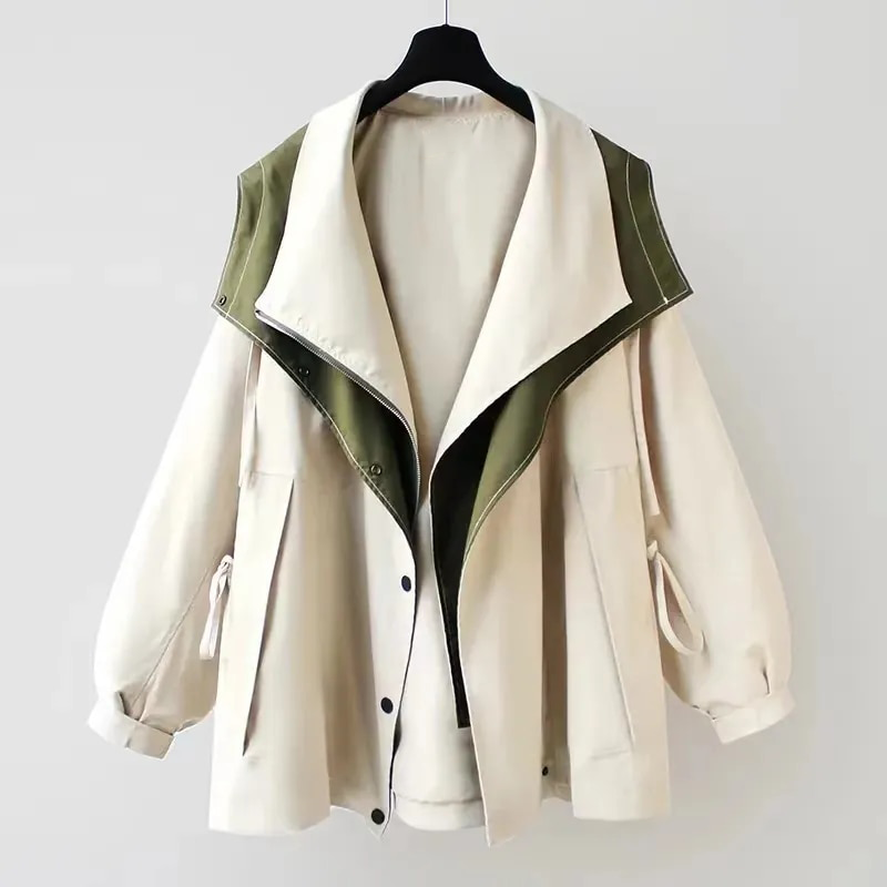 Laluna® | Moderne Tweekleurige Trenchcoat