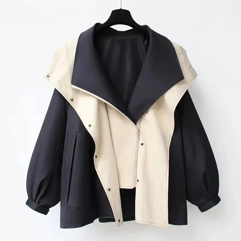 Laluna® | Moderne Tweekleurige Trenchcoat