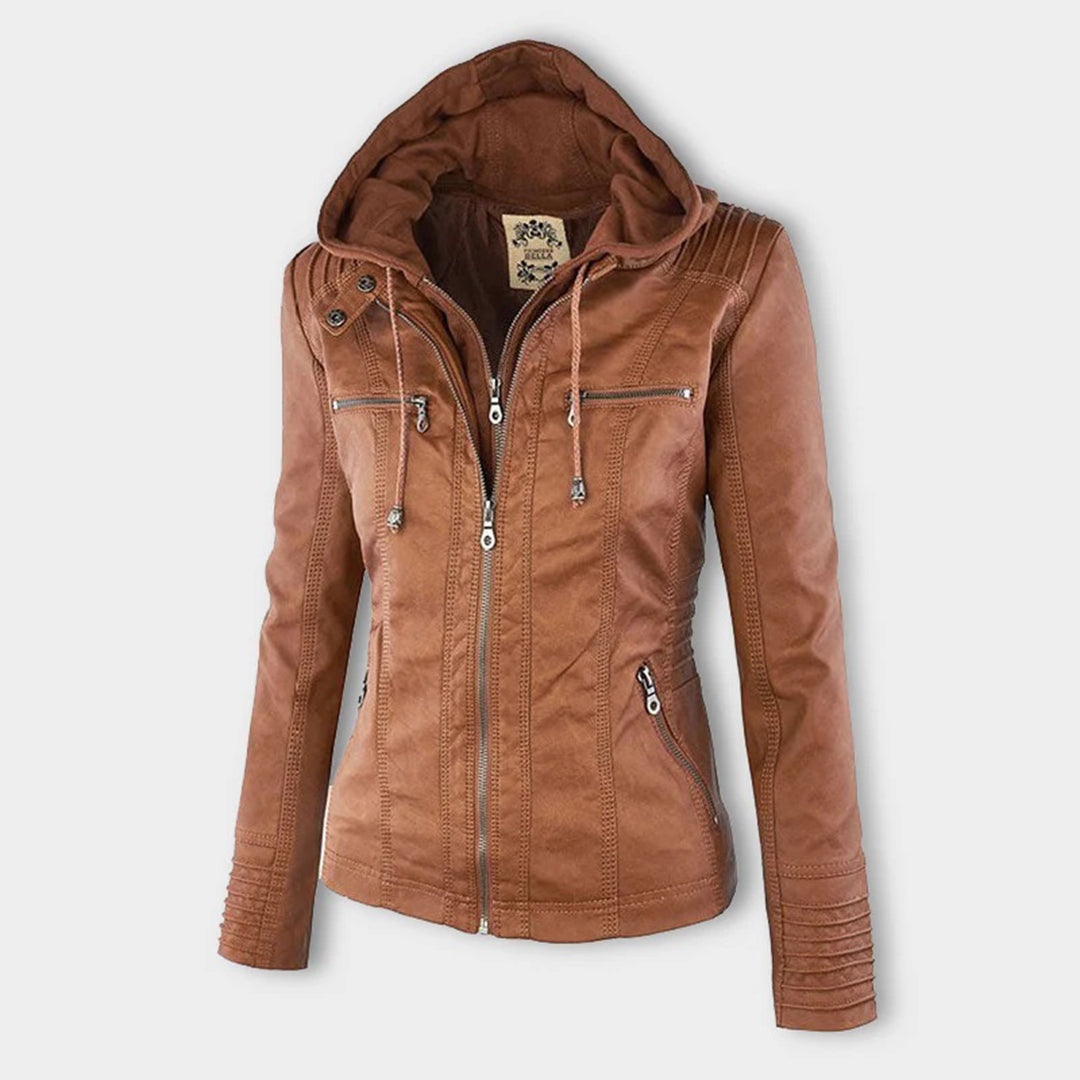 Van Laar Amsterdam™ | Modieuze Leren Jas met Capuchon