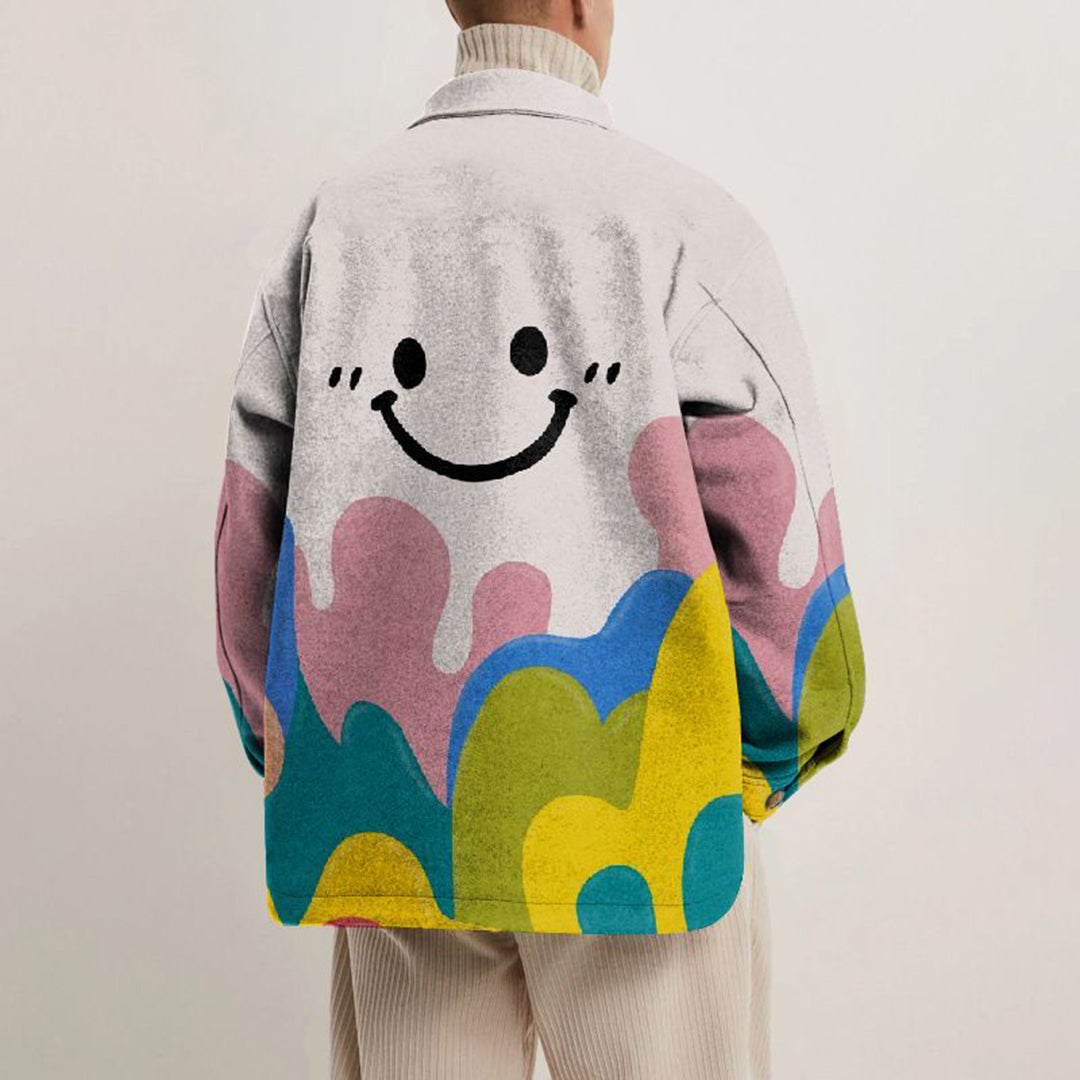 EMANUELE - Trendy lichte bedrukte zomerjas voor heren