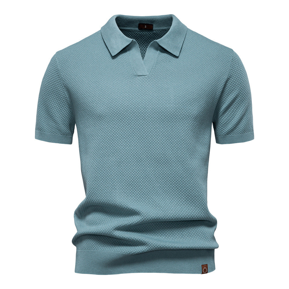 Van Laar – Gestructureerd Polo-Shirt