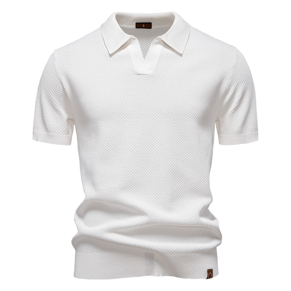 Van Laar – Gestructureerd Polo-Shirt