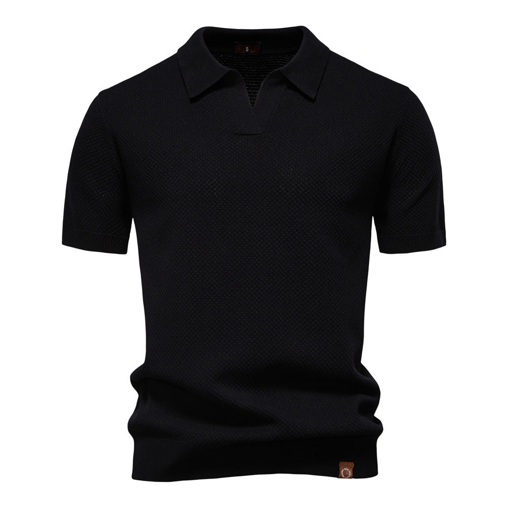 Van Laar – Gestructureerd Polo-Shirt