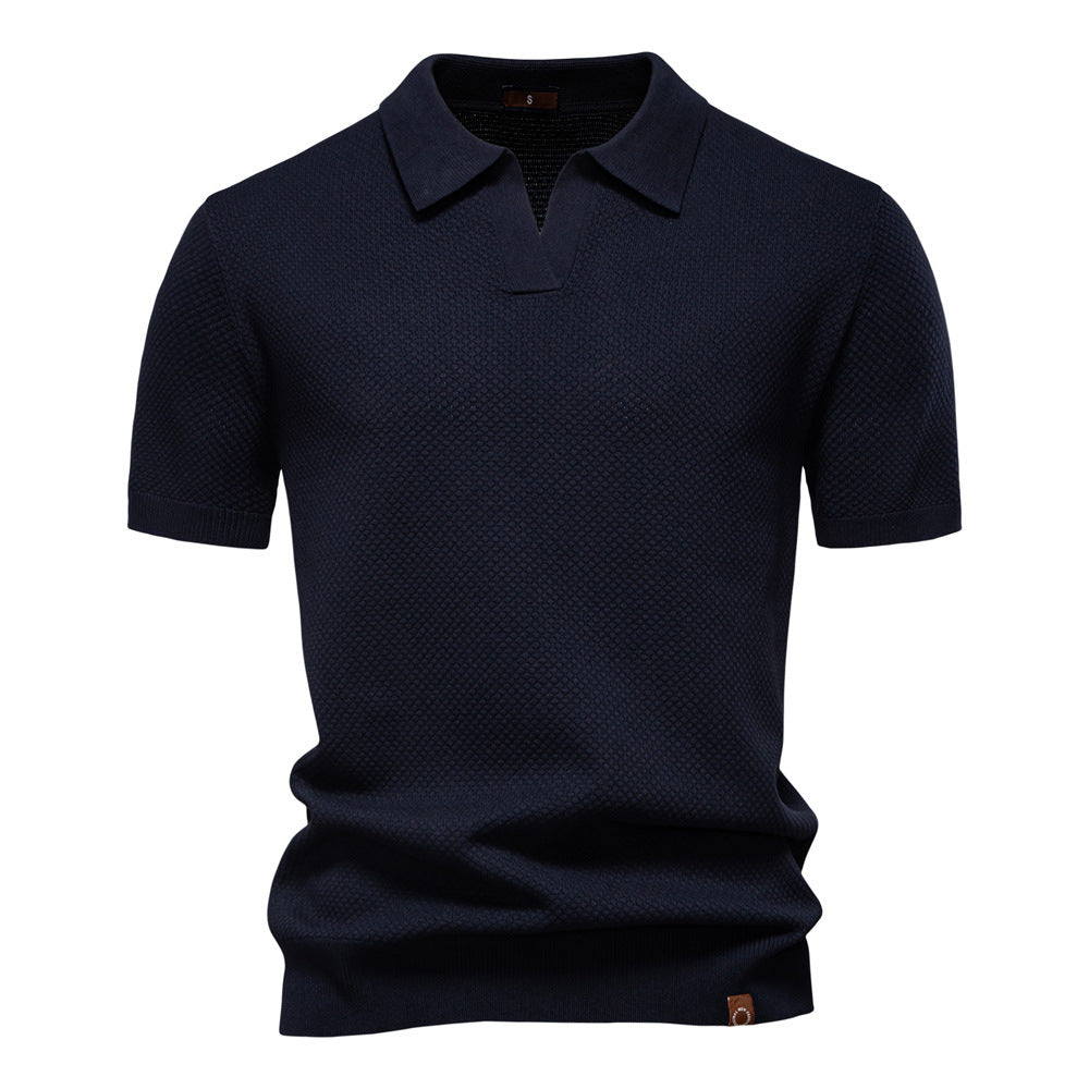 Van Laar – Gestructureerd Polo-Shirt