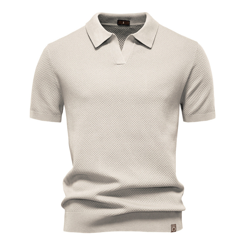 Van Laar – Gestructureerd Polo-Shirt