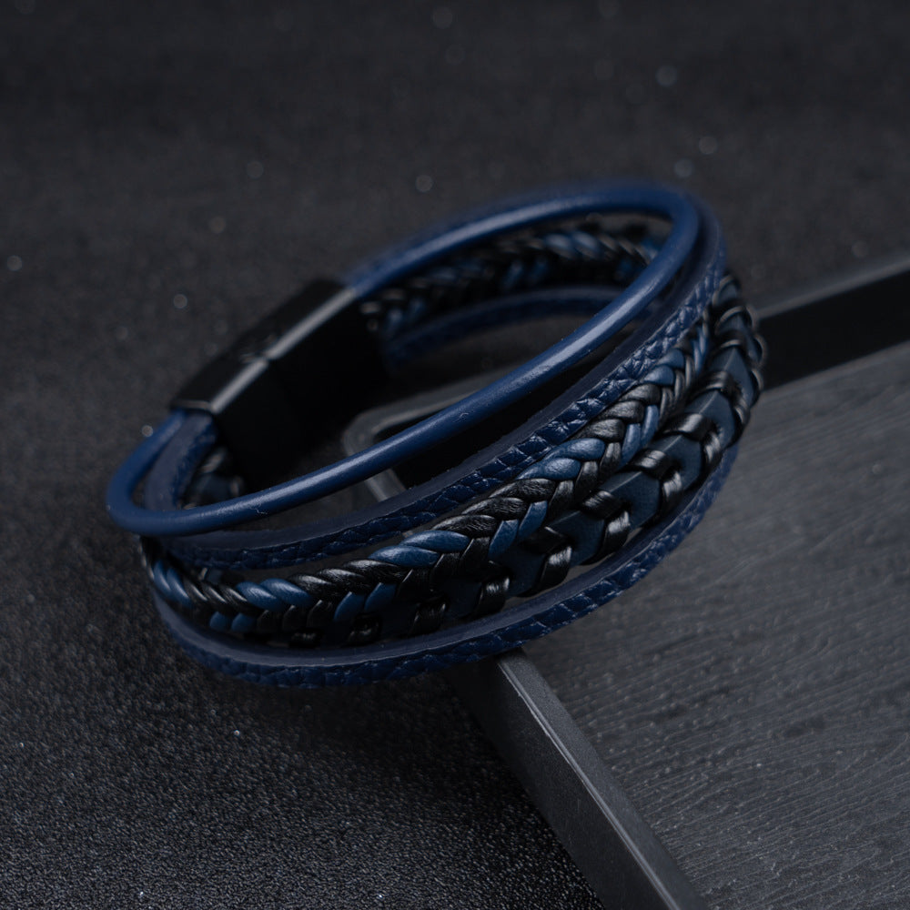 Van Laar - Leren Gevlochten Viking Armband