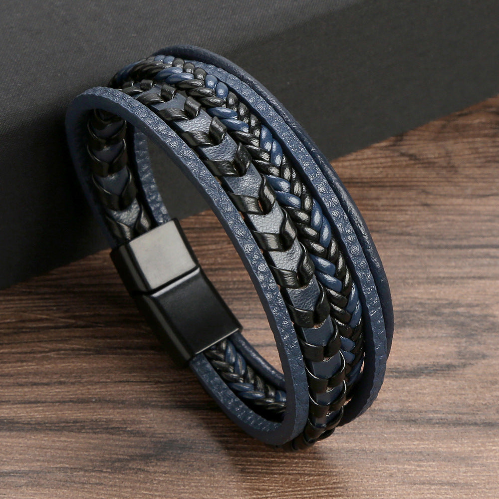 Van Laar - Leren Gevlochten Viking Armband