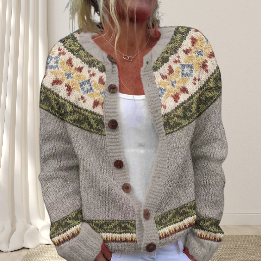 Van Laar™ - Los gebreid chique vest met patroon
