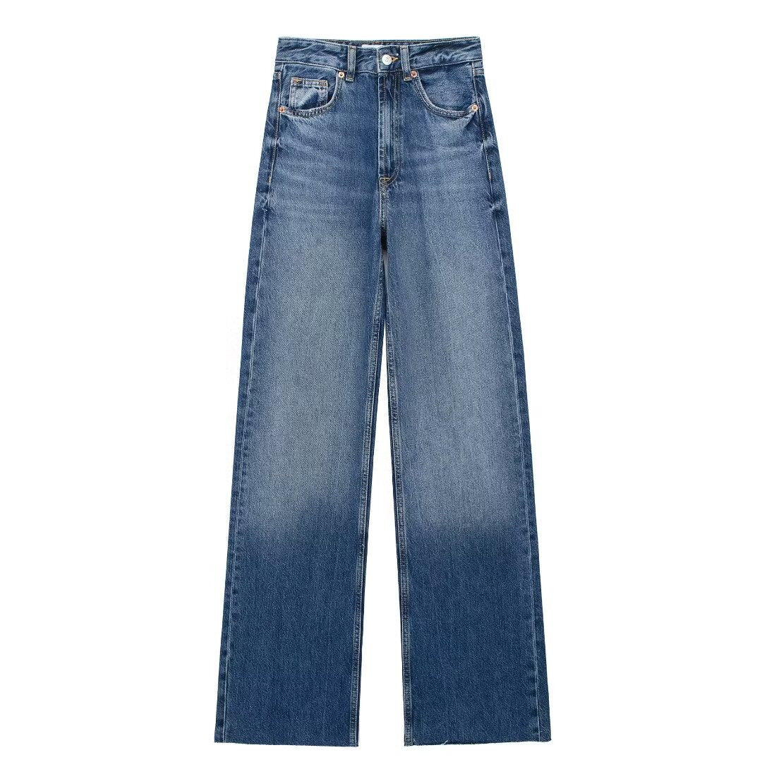 Van Laar® | Blauwe Damesbroek Wide Leg
