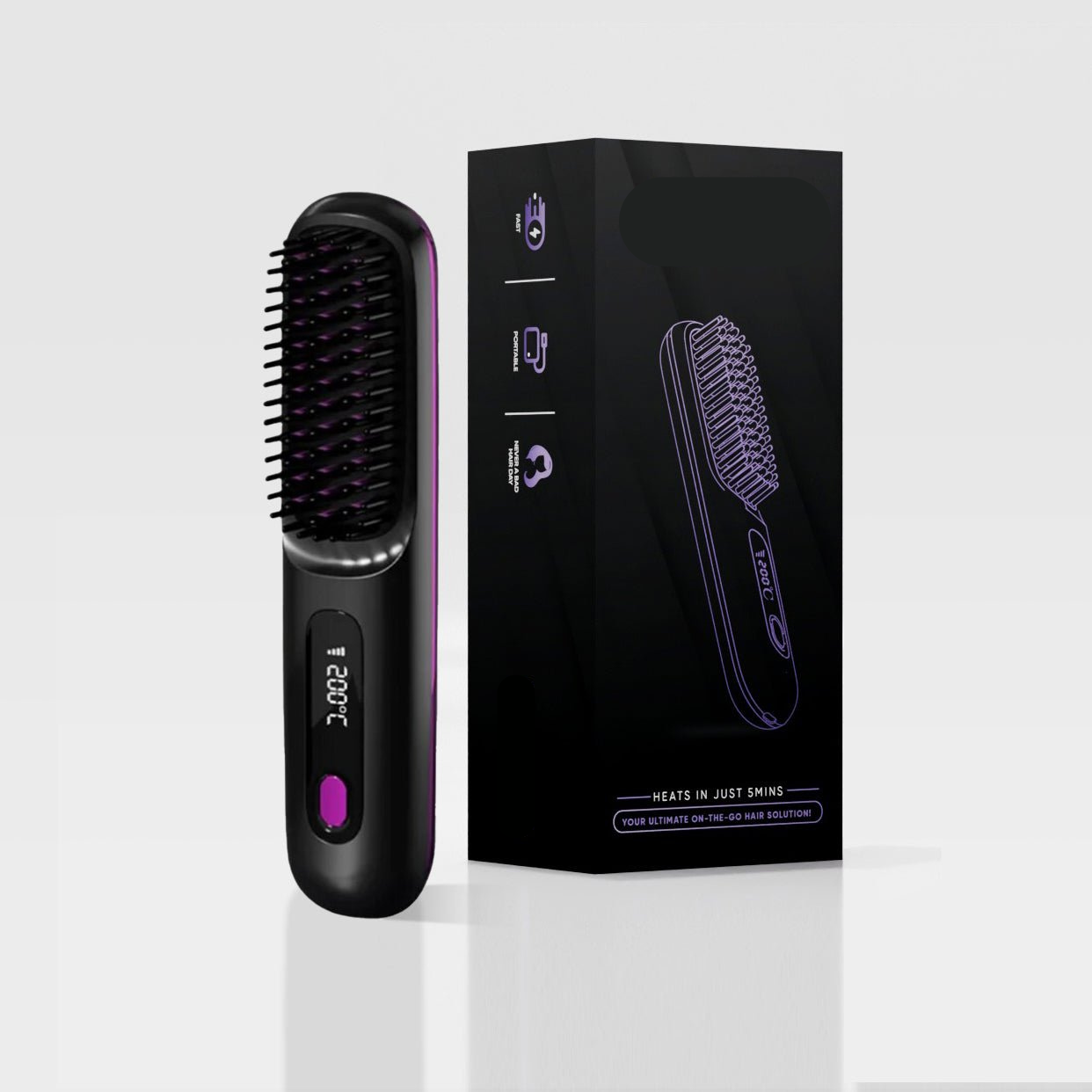 StyleWave draagbare stijltang borstel - GoBrush PRO