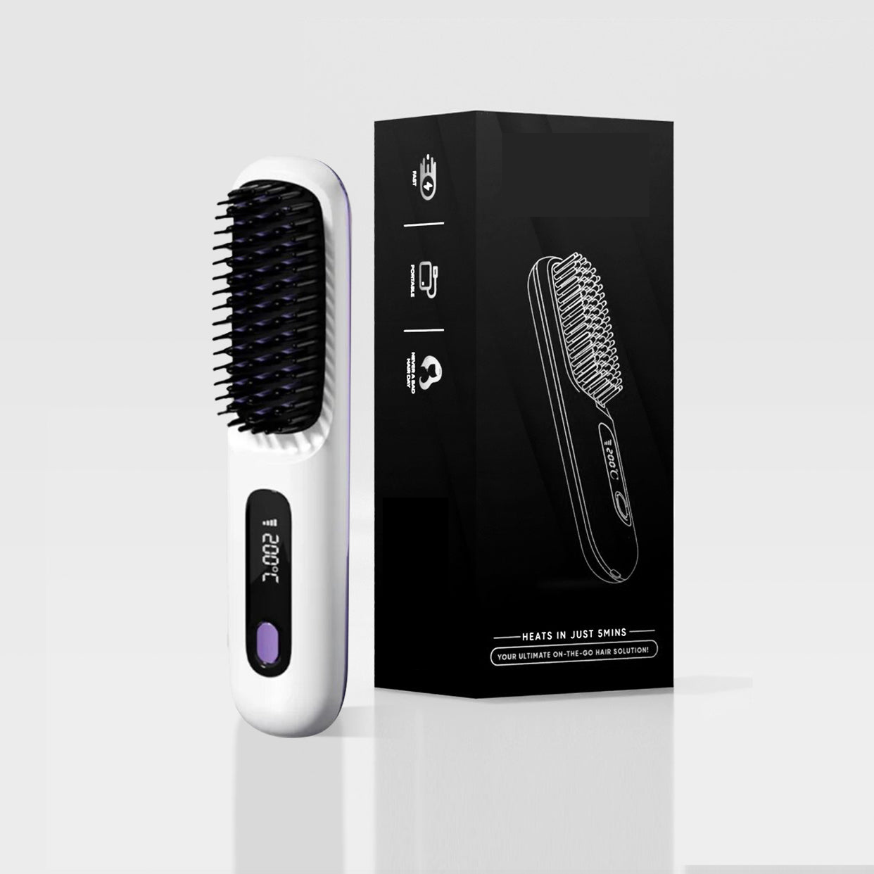 StyleWave draagbare stijltang borstel - GoBrush PRO