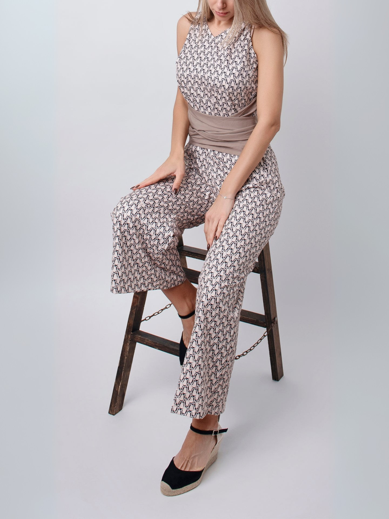 Van Laar® | Mouwloze Jumpsuit met ronde hals