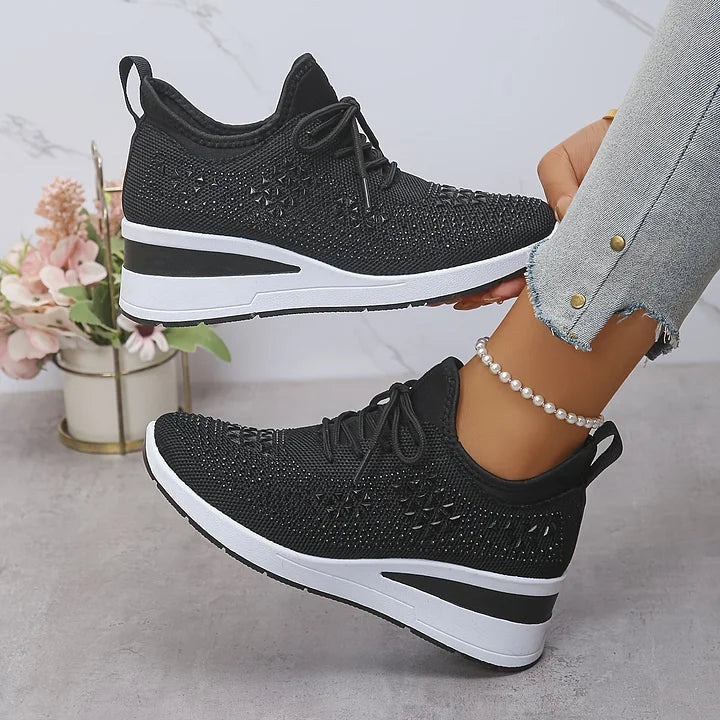 Giselle – Orthopedische sneakers met fonkelende strass-steentjes