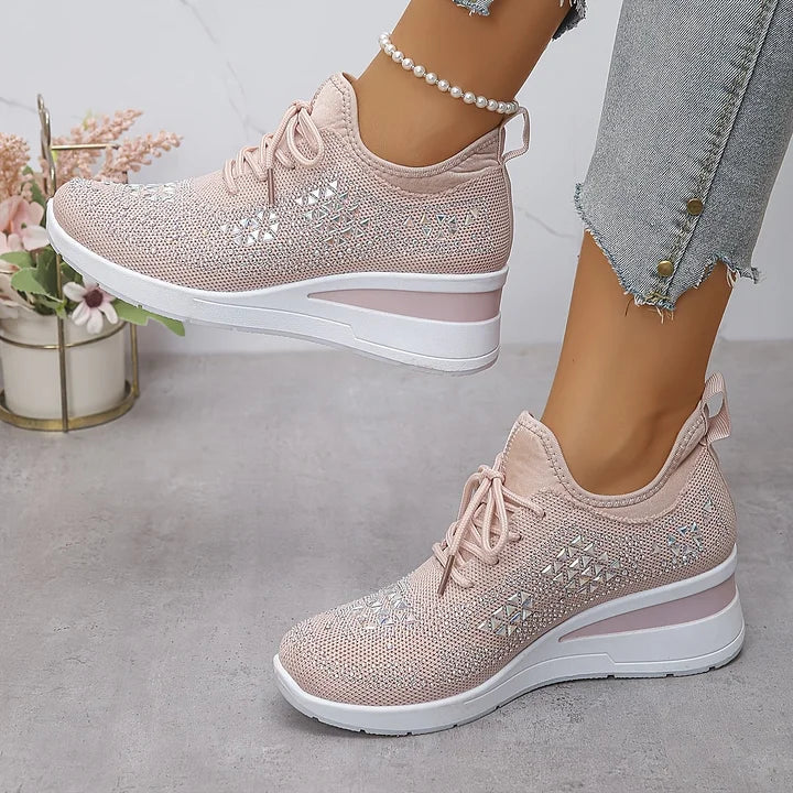 Giselle – Orthopedische sneakers met fonkelende strass-steentjes