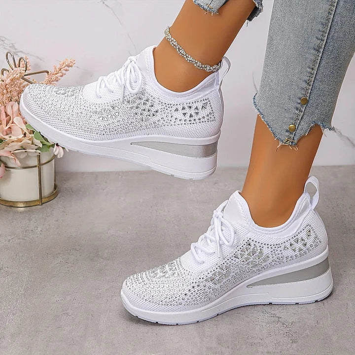 Giselle – Orthopedische sneakers met fonkelende strass-steentjes