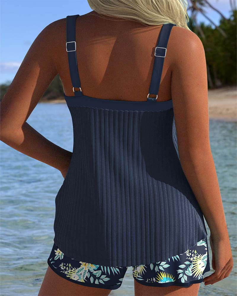 Van Laar® | Tankini Gestreept met Tweedelig Strandbroekje