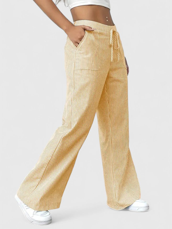 Van Laar | Comfortabele wijde broek met elegante details