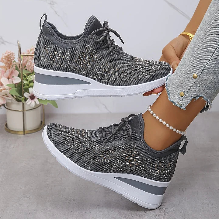 Giselle – Orthopedische sneakers met fonkelende strass-steentjes