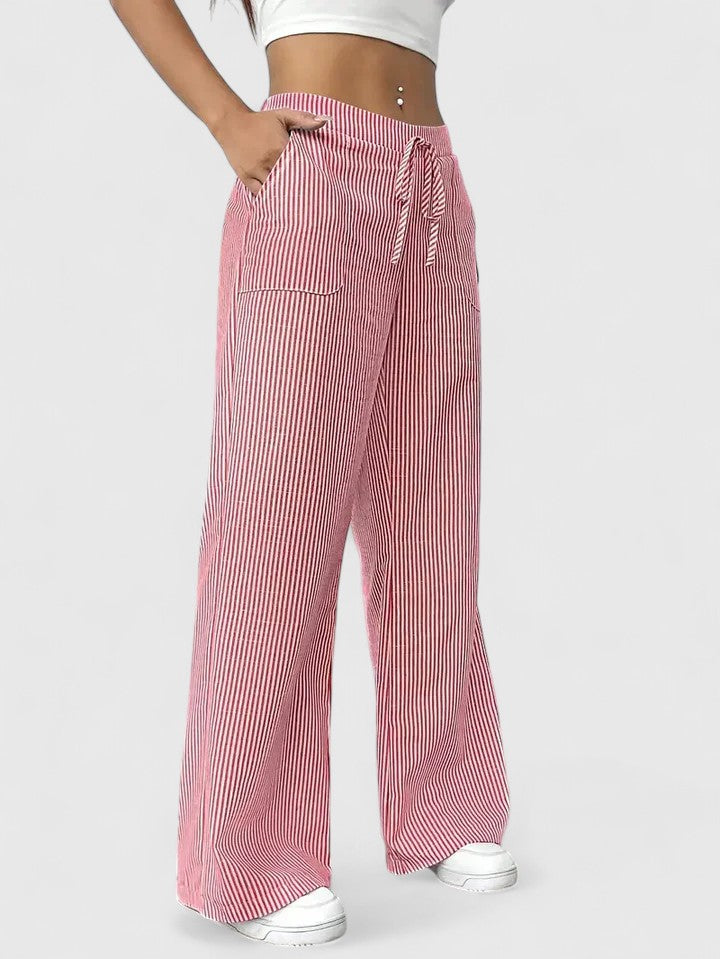 Van Laar | Comfortabele wijde broek met elegante details