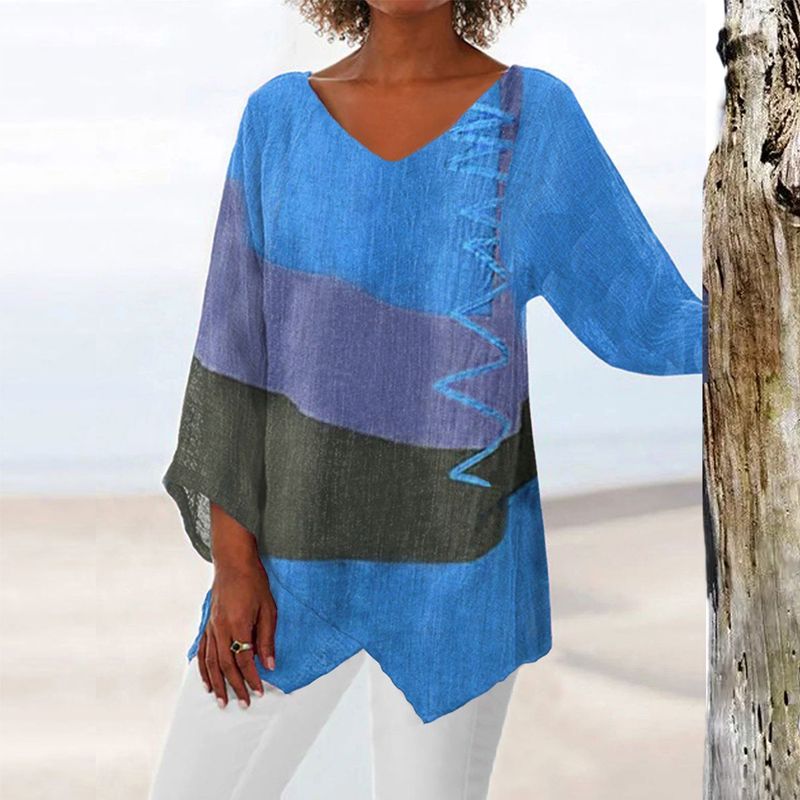 Van Laar™ | Artistieke V-hals Tuniek – Creatief, Luchtig & Stijlvol