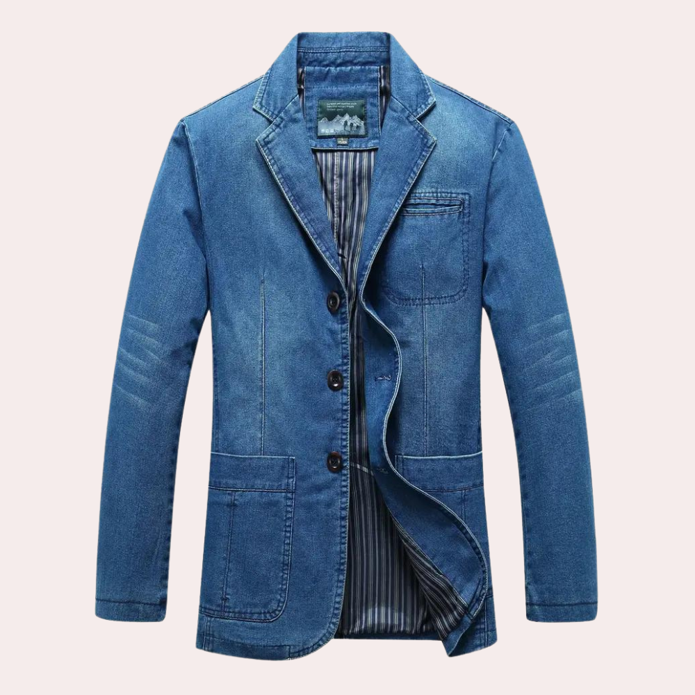 LOGAN - Klassieke Denim blazer voor Heren - Perfect voor de Lente en Zomer