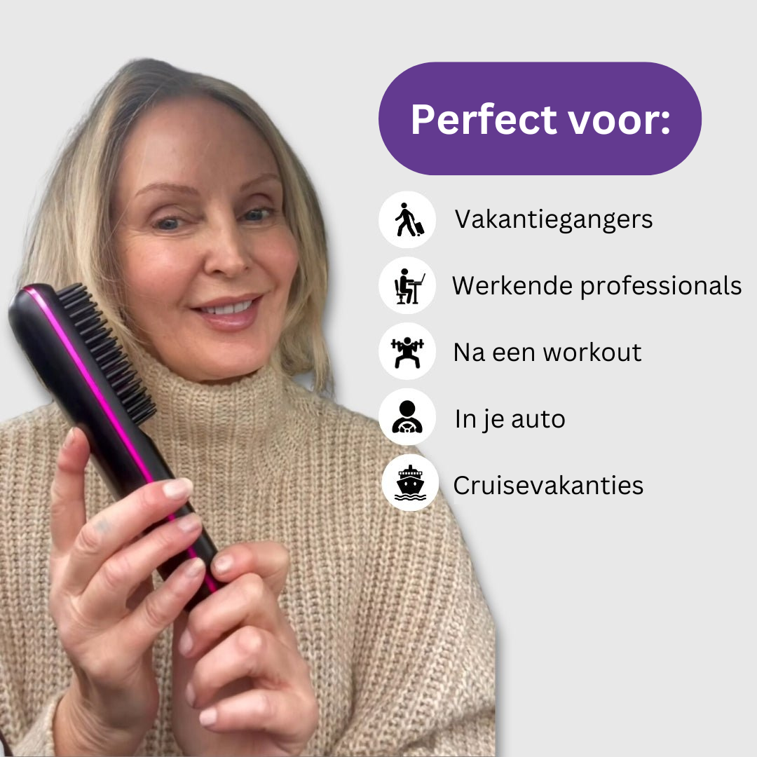 StyleWave draagbare stijltang borstel - GoBrush PRO